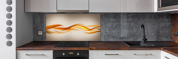 Glazen achterwand keuken Abstracte golven
