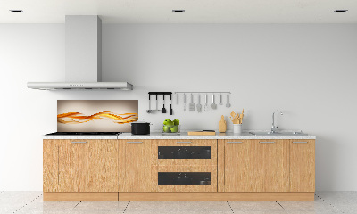 Glazen achterwand keuken Abstracte golven