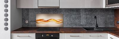 Glazen achterwand keuken Abstracte golven