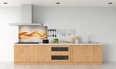 Glazen achterwand keuken Abstracte golven