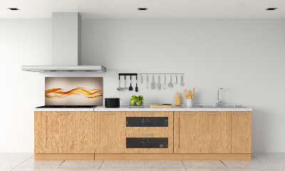Glazen achterwand keuken Abstracte golven