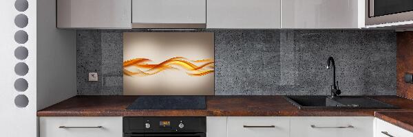 Glazen achterwand keuken Abstracte golven