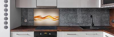 Glazen achterwand keuken Abstracte golven