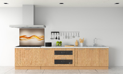 Glazen achterwand keuken Abstracte golven