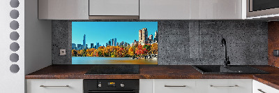 Spatplaat keuken New York in de herfst
