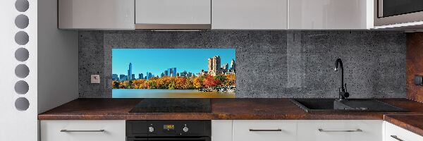 Spatplaat keuken New York in de herfst