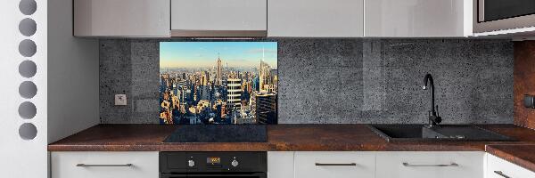 Glazen achterwand keuken Wolkenkrabbers