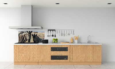Spatplaat keuken Twee zebra's