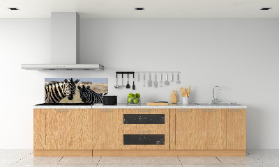 Spatplaat keuken Twee zebra's