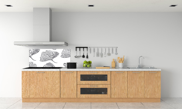 Glazen achterwand keuken Ginkgo