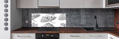 Glazen achterwand keuken Ginkgo
