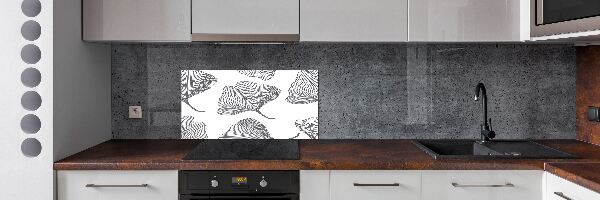 Glazen achterwand keuken Ginkgo