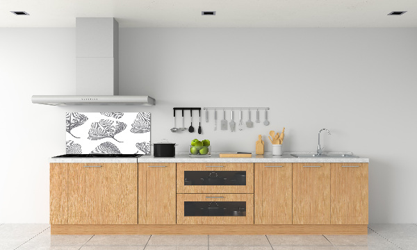 Glazen achterwand keuken Ginkgo