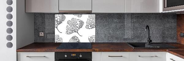 Glazen achterwand keuken Ginkgo