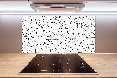 Glazen achterwand keuken Lijnen en cirkels