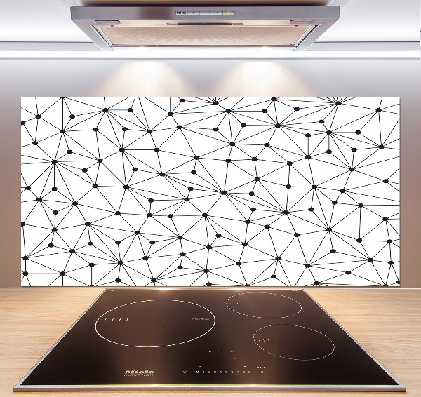 Glazen achterwand keuken Lijnen en cirkels
