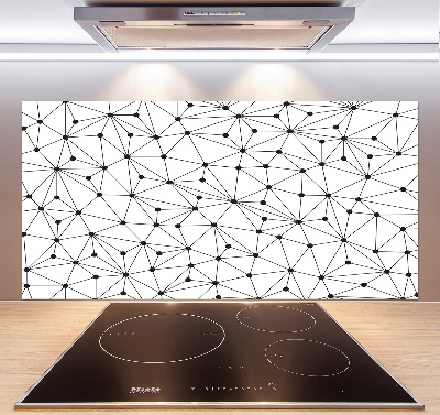 Glazen achterwand keuken Lijnen en cirkels
