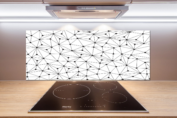 Glazen achterwand keuken Lijnen en cirkels