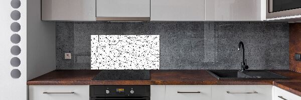 Glazen achterwand keuken Lijnen en cirkels