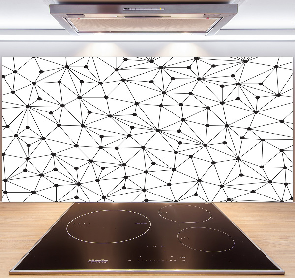 Glazen achterwand keuken Lijnen en cirkels