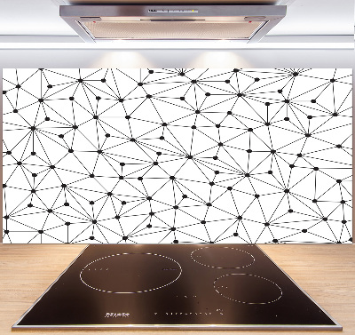 Glazen achterwand keuken Lijnen en cirkels