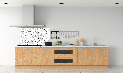 Glazen achterwand keuken Lijnen en cirkels