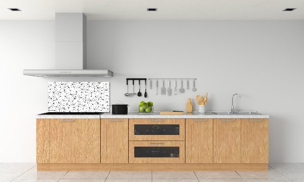 Glazen achterwand keuken Lijnen en cirkels