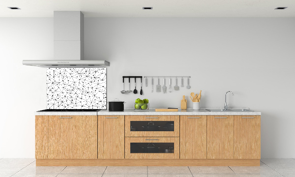 Glazen achterwand keuken Lijnen en cirkels