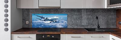 Keuken achterwand Een vliegtuig in de wolken