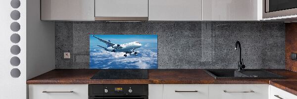 Keuken achterwand Een vliegtuig in de wolken