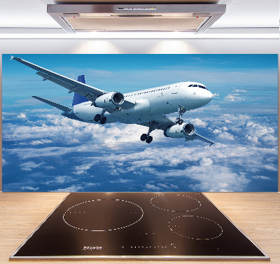 Keuken achterwand Een vliegtuig in de wolken