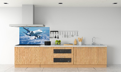 Keuken achterwand Een vliegtuig in de wolken