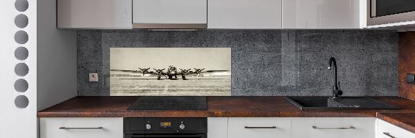 Glazen achterwand keuken Oude bommenwerper