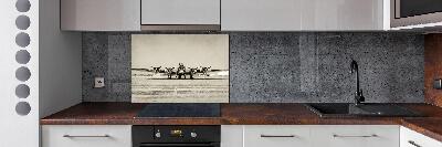 Glazen achterwand keuken Oude bommenwerper