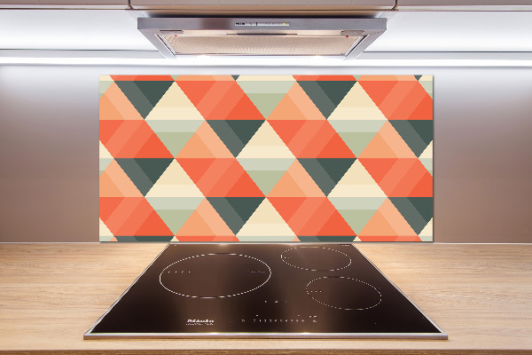 Spatscherm keuken Geometrische achtergrond