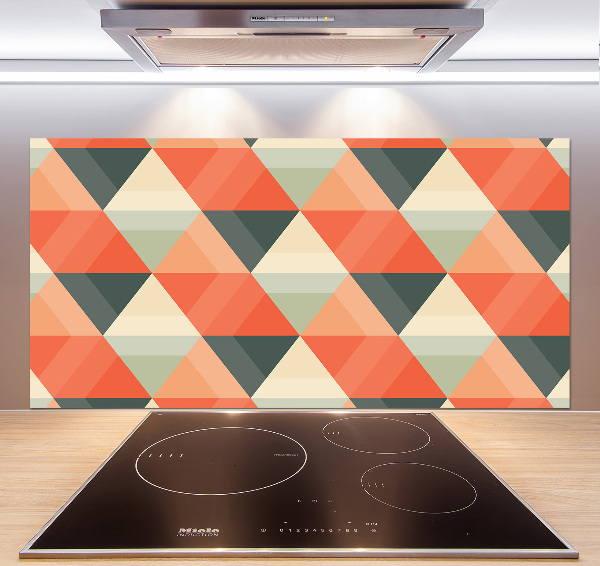 Spatscherm keuken Geometrische achtergrond
