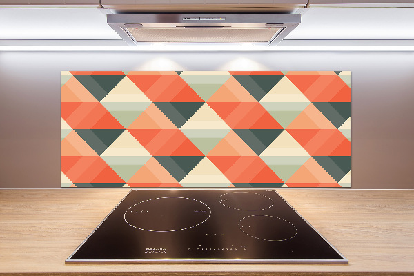 Spatscherm keuken Geometrische achtergrond