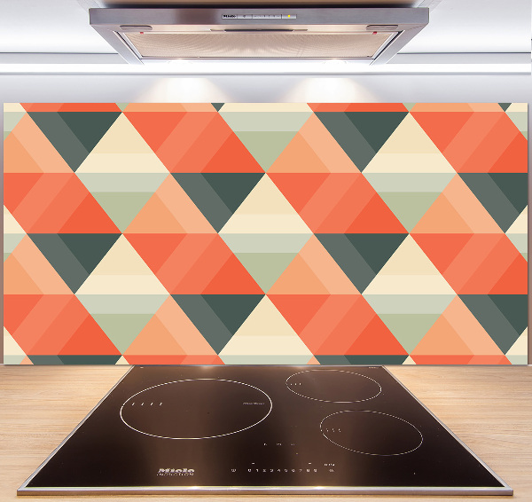 Spatscherm keuken Geometrische achtergrond