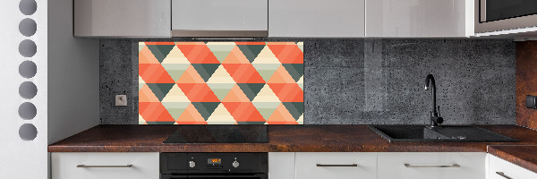 Spatscherm keuken Geometrische achtergrond