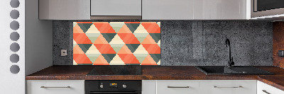 Spatscherm keuken Geometrische achtergrond