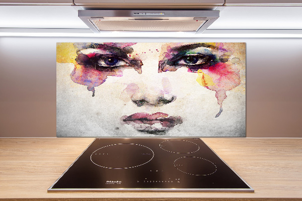 Spatscherm keuken Portret van een vrouw