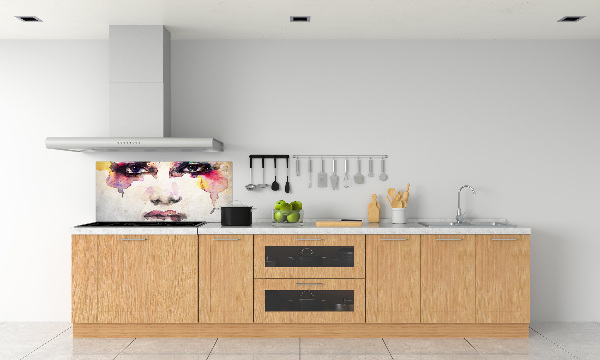 Spatscherm keuken Portret van een vrouw