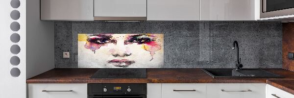 Spatscherm keuken Portret van een vrouw