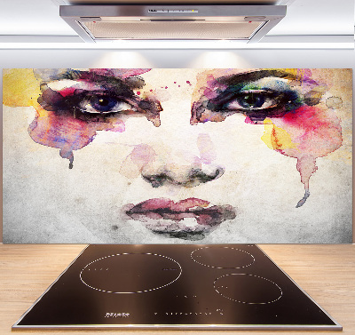 Spatscherm keuken Portret van een vrouw