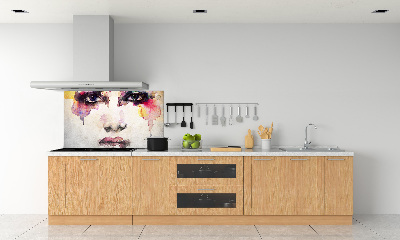 Spatscherm keuken Portret van een vrouw