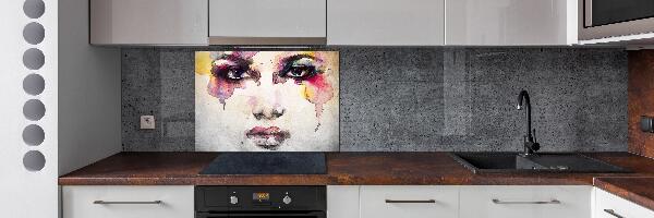 Spatscherm keuken Portret van een vrouw