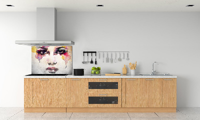 Spatscherm keuken Portret van een vrouw