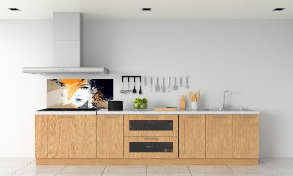 Spatplaat keuken Portret van een vrouw