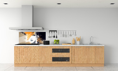 Spatplaat keuken Portret van een vrouw