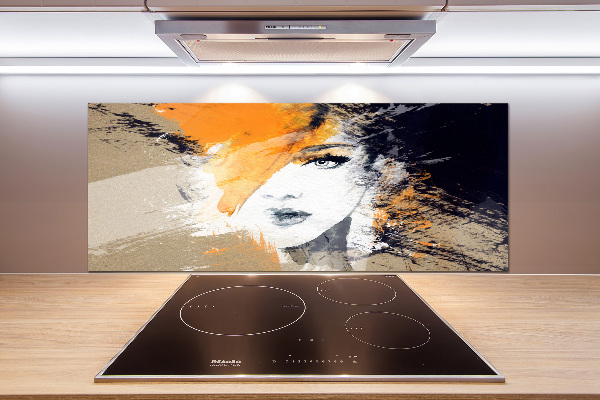Spatplaat keuken Portret van een vrouw